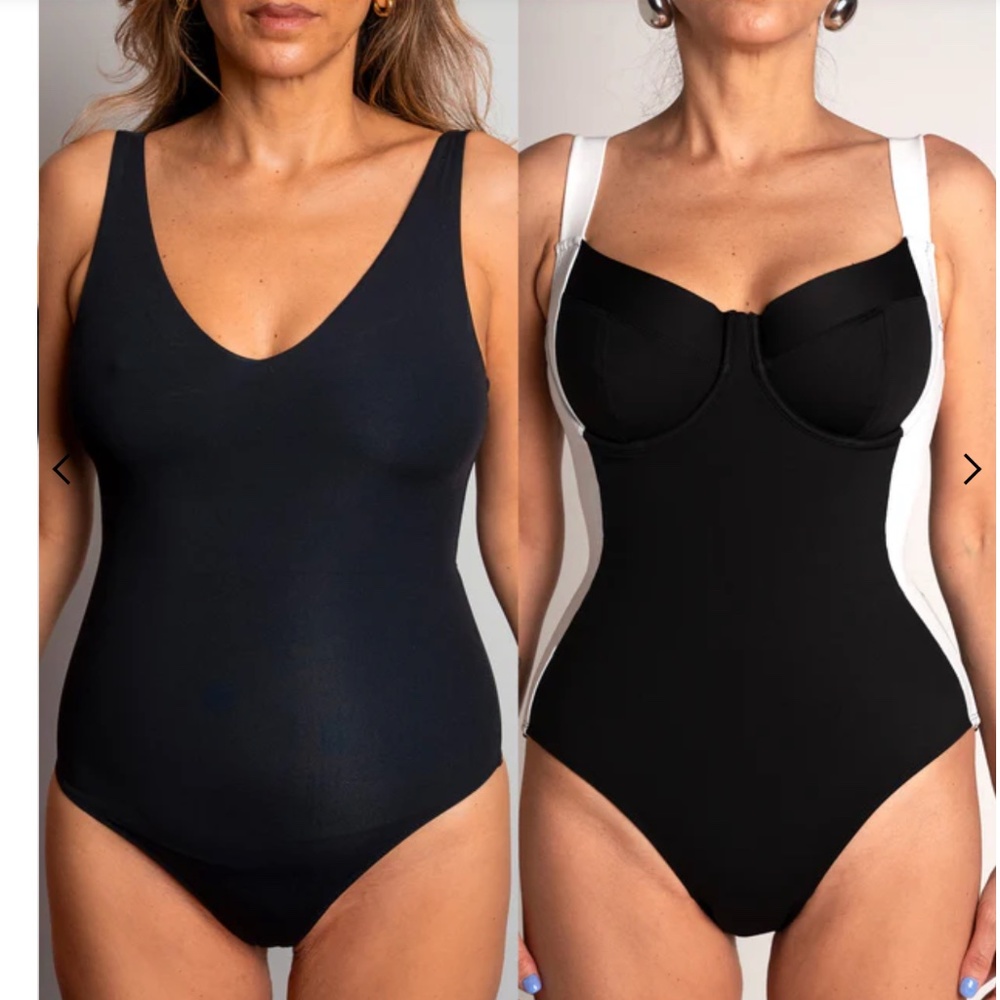 TA3 Lifty Contour Black & White Swim Suit - Picture 3 of 9